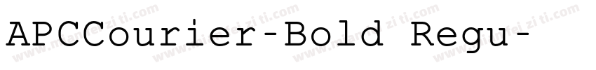 APCCourier-Bold Regu字体转换